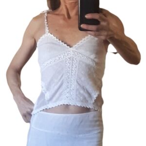 Vintage White Lace Camisole Top